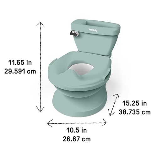image for Ingenuity My Size Potty Pro in Green, Infant Potty Training Toilet, Li
