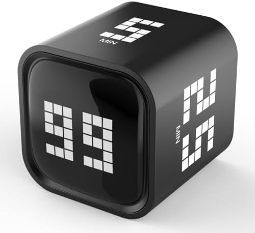 Rotating Focus Timer, 5/25/10/50-Minute Pomodoro Timer, Desk Flip...