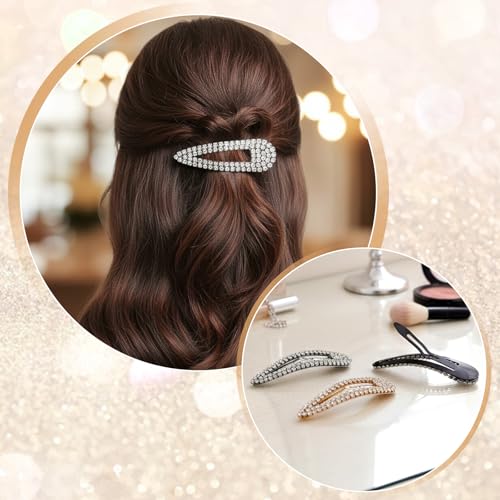 6 piezas pinzas para el cabello con cristales brillantes miniatura 5