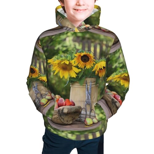 Vintage Wooden Bucket Kid Hoodies Boys Sweatshirts Girls Pullover with Pocket3