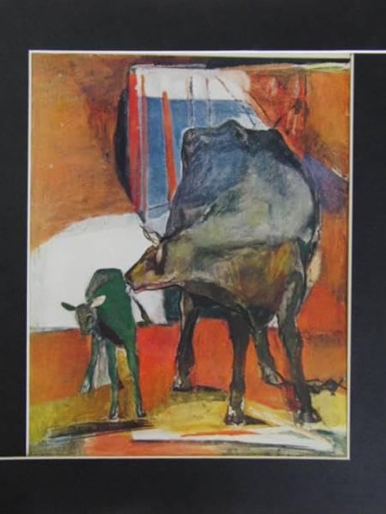 Amazon.co.jp: 山口薫、花子誕生、額装用画集の一部、、額付