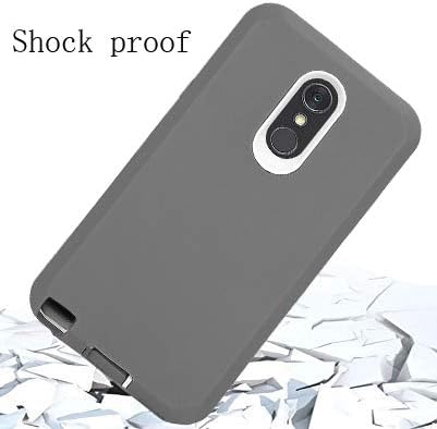 Annymall Case for LG Stylo 3 Plus Case, Heavy Duty Shockproof Full-Body Protective Hybrid Case with Built-in Screen Protector for LG Stylo 3 / LG Stylo 3 Plus (Grey/White)