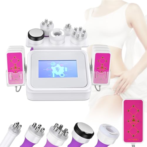 JoyCushy 6 en 1 aparato de cavitación 40K, cuidado corporal multifuncional, máquina de belleza para modelar, reafirmar y elevación de la piel (cuerpo y cara)