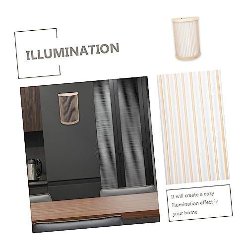 Aplique de pared de bambú para iluminación interior beige original 7