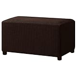 Hokway Ottoman Slipcover Oversized Stretch Fabric Footrest Cover Footstool Protector(Chocolate)