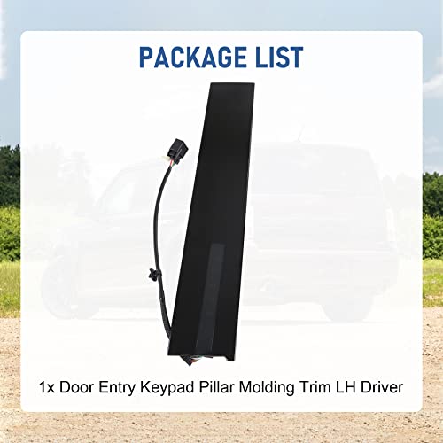 B Pillar Molding Trim With Door Entry Keypad Replacement For Ford Flex 2010-2019 Replaces Ba8Z-7420555-Ac Ba8Z7420555Aa Ba8Z7420555Ab Door Pillar Applique Driver Front Left Outer Lh Side #TOP1