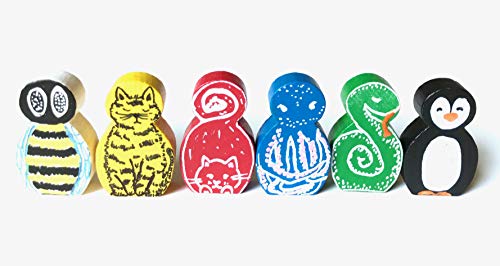 Spieltz 052641 - Personaggi da gioco in legno per