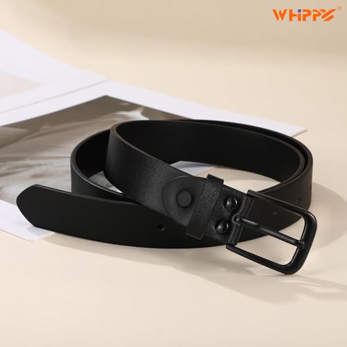 Image of WHIPPY Women Casual Leather Belt for Jeans Pants, Fashion Ladies Waist Dress Belt