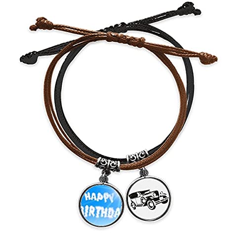 Minibus Bracelet Corde en cuir ajustable pour éviter les erreurs de taille de cadeau