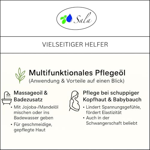 Sala Rizinusöl kaltgepresst BIO 1 L 1000 ml Glasflasche