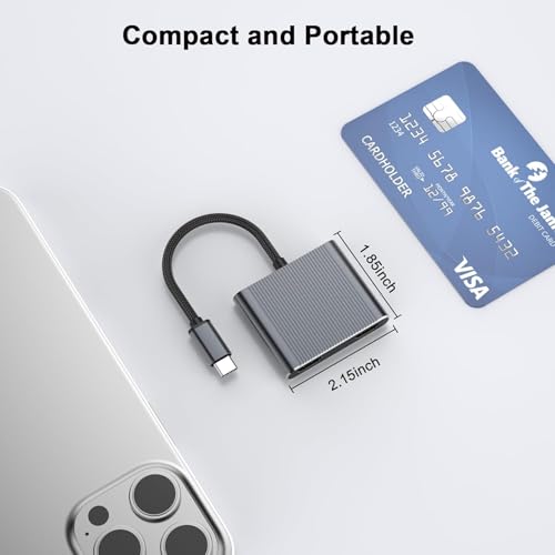 Image of MICROWARE USB C to Dual HDMI Adapter,Dual Monitors Adapter 4K@60Hz Digital Sync Screen Connect Compatible with iPad Pro MacBook Pro, Chromebook Huawei Matebook, Dell XPS Series