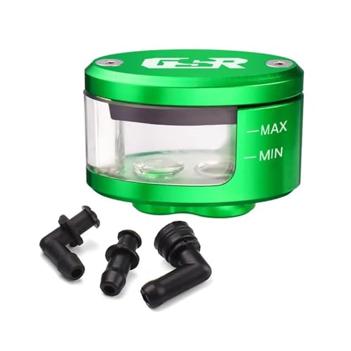 HUIWOR Motorrad Ölbecher FÜR Suzuki GSR600 GSR750 GSR 600 750 Motorrad Motorrad Bremse Kupplung Tank Zylinder Öl Reservoir Tasse Mit Halterung Zubehör(Grün,B)