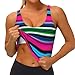 Women Girls Comfy U-Shaped Back Yoga Vest Elastic for Purple Mexican Blanket Stripes Athletic Tops with Pads Control Shapewear Activewear for Workout Training