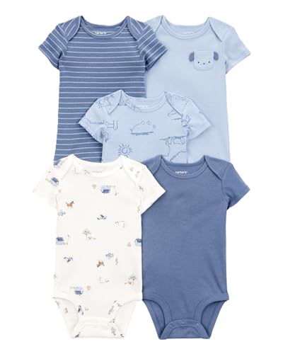 Carter's Baby Boys' 5-Pack Short Sleeve Bodysuits