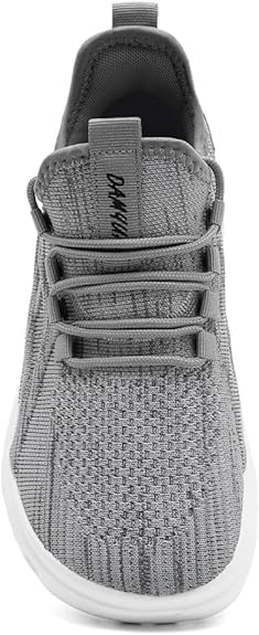 Image of Womens Tennis Shoes Sneakers Walking Running Gym Athletic Slip On Shoes Casual Workout Shoes for Women Lightweight Comfortable Breathable Gray US Size 6