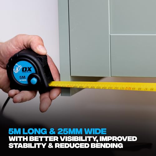 OX meetlint - Meetlint uit de Trade Series Alleen metrisch 5m Zwart/Blauw