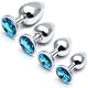 Analplug Buttplug 4 Stücke Set von Super Groß zu Klein Silber Metall Anal Plug Sex Spielzeug Geeignet für Anfanger für Frauen Männer Paare AllesCosy® (Blau)