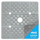 SlipX Solutions Extra Large Square Shower Mat Provides 65% More Coverage & Non-Slip Traction (27