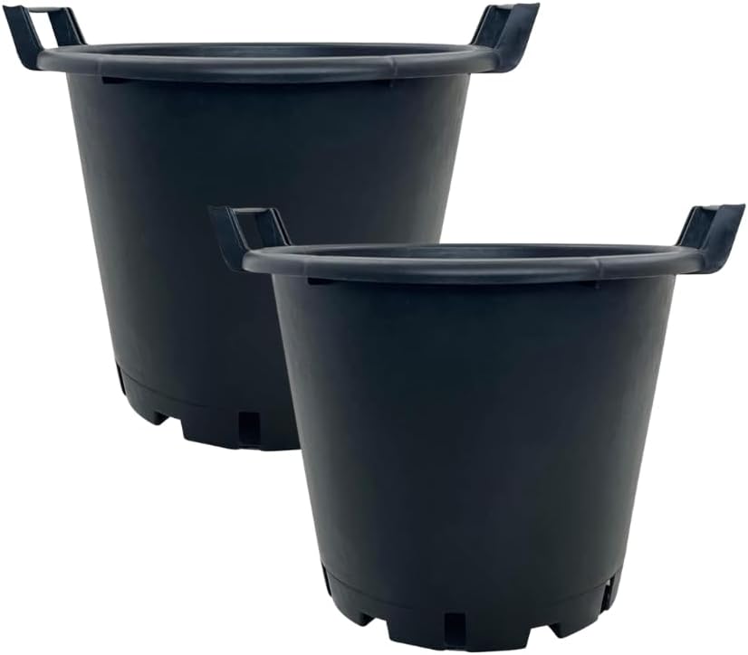Oakland Gardens Heavy Duty 30L Large Plant Pots outdoor Potato Containers Buckets (Pack of 2) Plastic Planters for Outdoor Plants - Large Planter Pots for Gardens - Flowers, Vegetables & Trees
