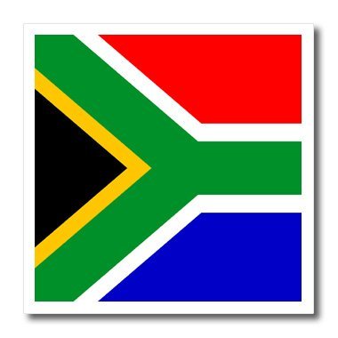 3dRose South Africa Flag 6x6 Iron on Heat Transfer for White Material
