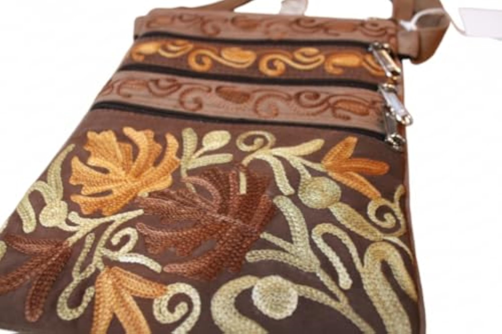 Crossbody Travel Sling, 5-Zipper Design