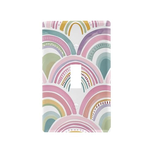 xigua Toggle Switch Wallplate Cartoon Rainbow Switch Wall Plate Cover,Decorative Outlet Cover Switch Cover for Home Office Bedroom 4.53