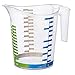 Rotho Domino großer Messbecher 2l mit Skala, Kunststoff (PP) BPA-frei, transparent, 2l (22,1 x 15,4 x 19,3 cm)