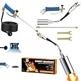 Propane Torch Weed Burner Kit, High Output with Long/Short Mode,Self Igniter and Turbo Trigger,Heavy Duty Flamethrower with 10FT Hose for Weeding,Roofing,Melting Snow,Road Paint Removing,BBQ