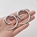 YOFANST Stainless Steel Silver Spiral Taper Expander Piercing Jewelry Ear Stretching Tapers Earring Gauge 0G