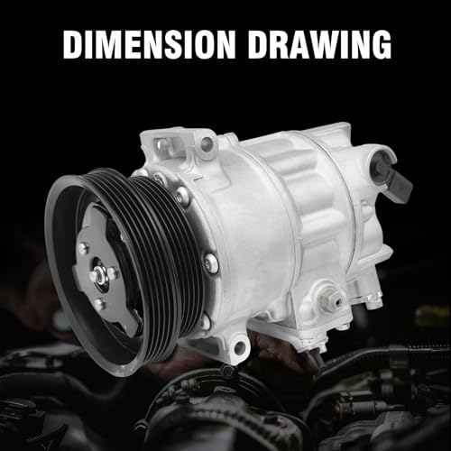 Image of AC Compressor with A /C Clutch Fits for Volkswagen Jetta 2005‑2014