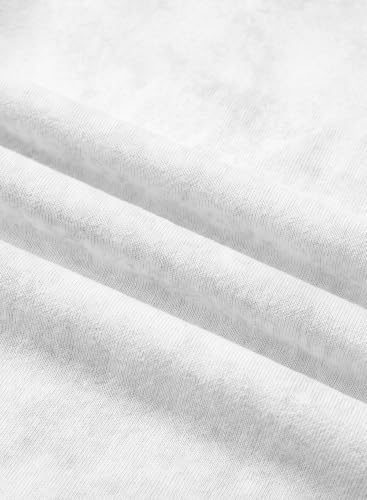 SHEWIN Pants for Women Casual Drawstring Elastic Waisted Wide Leg Pants Loose Fit Lounge Comfy Pants with Pockets White — view 6