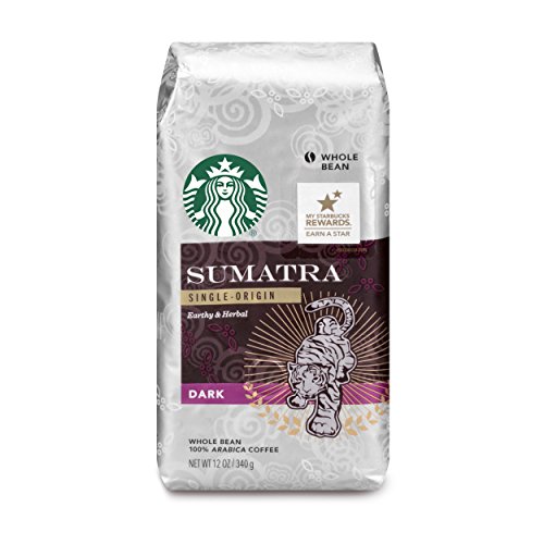 Starbucks Sumatra Dark Roast Whole Bean Coffee, 12 Ounce (Pack of 6)