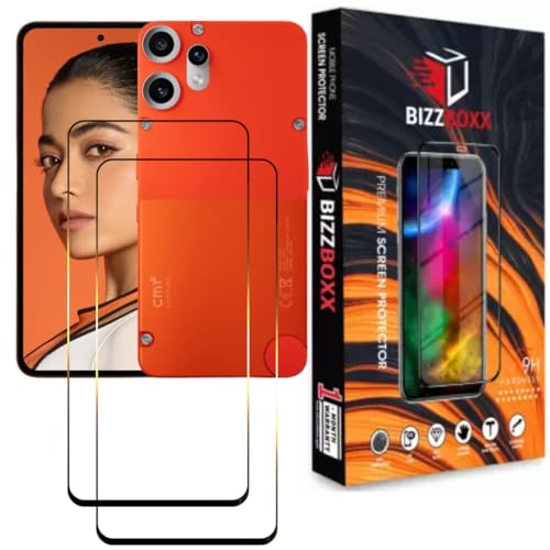 Image of Compatible With CMF Nothing Phone 2 Pro 5G Tempered Glass Screen Protector Guard - HD Clarity, Anti-Fingerprint Screen Guard (CMF Phone 2 Pro - 6.77 inch)|With Installation Kit - Pack of 2