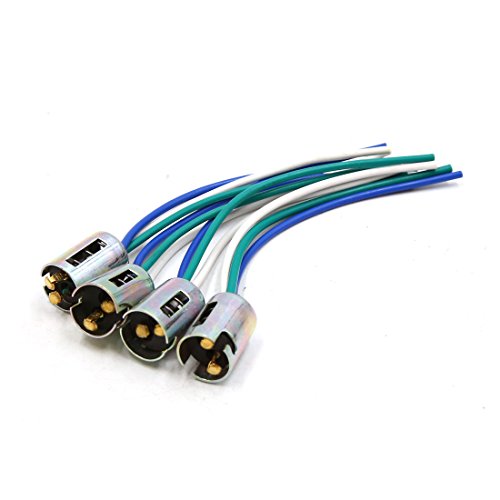 sourcing map 4pcs 12V BA15S Portalámparas de Bombilla LED Intermitente Luz de...