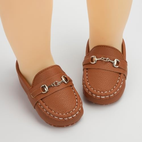 Image of Neska Moda 6 to 12 Months Baby Boys & Girls Synthetic Leather Loafer Shoes,Infant Non Slip Booties-BT4585