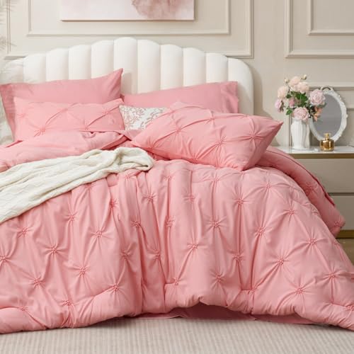 Image of BEDELITE King Comforter Set Pink,Lightweight & Soft Comforter