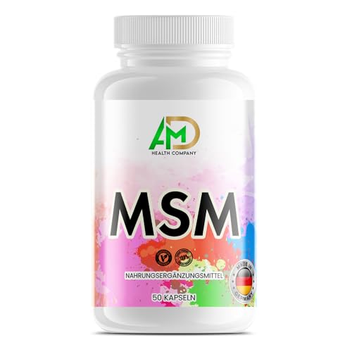 MSM - 99,9% de azufre orgánico puro - Para una mayor movilidad y una vida activa - 750 mg por cápsula - Vegano