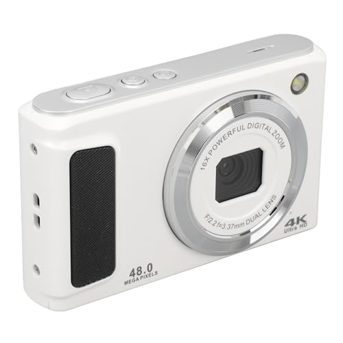 Cámara digital compacta 4K UHD 48MP con zoom 16X blanca miniatura 2