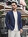 Vssjavun Men's Casual Blazer Suit Jackets 2 Button Lightweight Fashion Wedding Sport Coats Navy Blue
