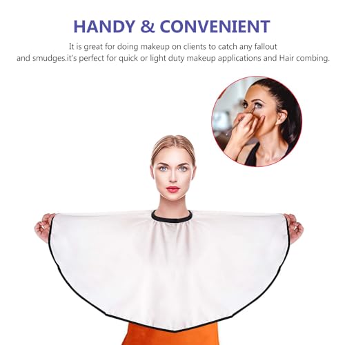 Capa de salón impermeable Healifty capa para peluquería plateada antiestática con cuello para corte de cabello, tintura y tratamiento permanente miniatura 6