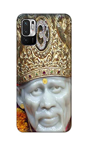 Image of PRINTFIDAA Sai Baba Lord Shiridi Great God Hinduism Hindu Religious Printed Designer Hard Case for Redmi Note 10T (5G), Redmi Note 10 (5G) Back Cover -(e) RPM1005