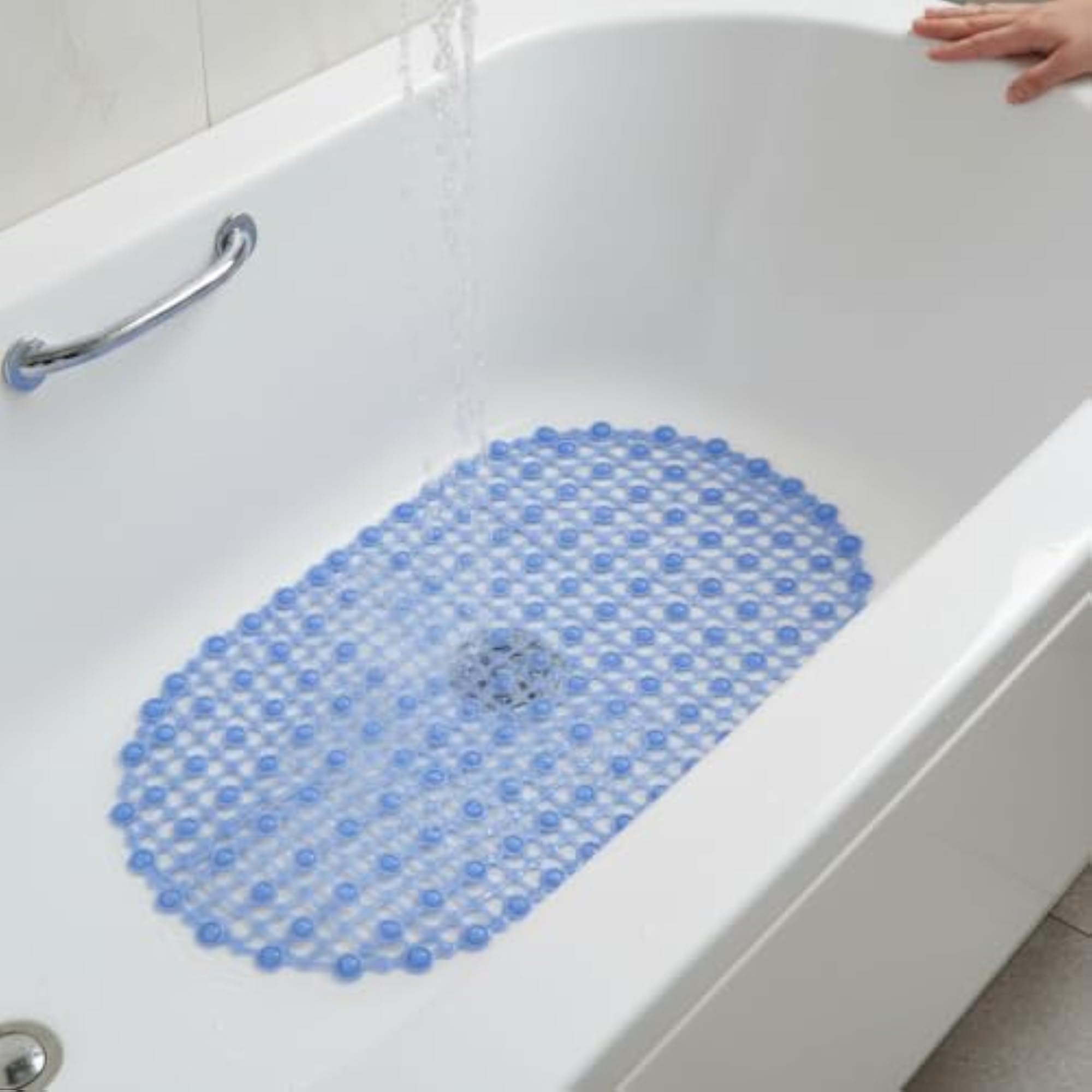 PVC Bathroom Shower Mat with Suction Cups, Non-Slip
