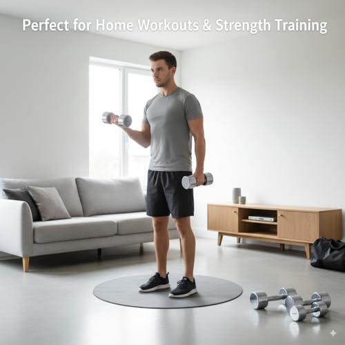 Image of Steel Dumbbell Set (2Kg 2.5kg, 3kg,4kg, 5kg, 7.5kg) 1 Pair Dumbbells, Steel Dumbbells, Home Gym Fixed Weight Dumbbell (Silver, 2KG X 2PCS)