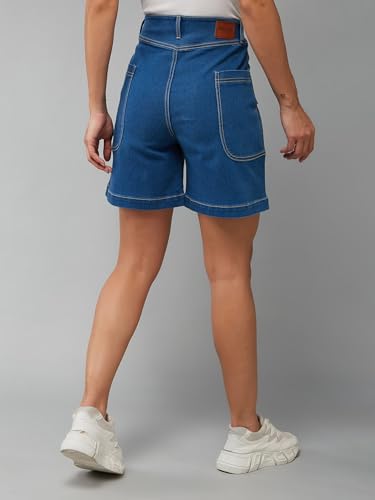 Image of Dolce Crudo Women's Regular High Rise Stretchable Denim Shorts