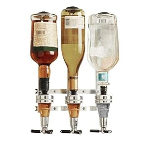 panthem Flessen Wandgemonteerde Stand Optics Dispenser voor Spirits, Bar Butler Drink Dispenser voor Home Pub (3 fles)