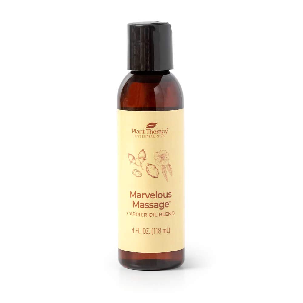 Plant Therapy Marvelous Massage Carrier Oil Blend 4 fl. oz. Base for Essential Oils or Massage