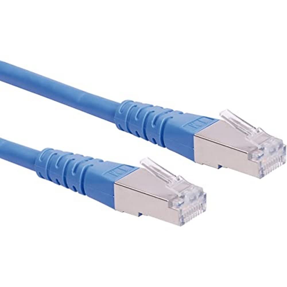 Roline, 10m Cat6, Blue RJ45 to Male RJ45 Male, S/FTP Shielded, Terminated PVC Sheath