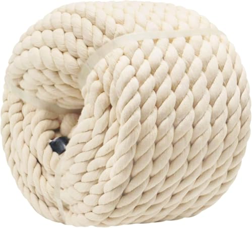 Image of VHM [1 INCH x 50 FEET] 25 CM Off White Strong Cotton Rope for Hanging Craft Climbing Swing Tug of War Gym Decoration Nautical, Landscaping, Railings, Hammock, Wedding Etc