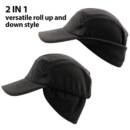 Women Winter Fleece Baseball Caps With Drop Down Ear Warmer Girl Ponytail Hats Camp Ski Running Cap Men Cold Weather Visor #TOP3