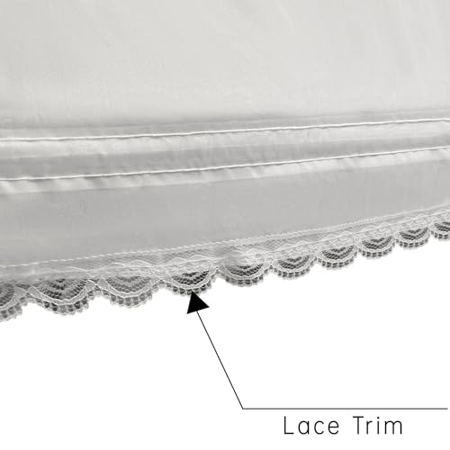 Image of Women Crinoline Petticoat 6 Hoop Skirt Full A-Line Slips Long Underskirt for Wedding Bridal Dress Ball Gown